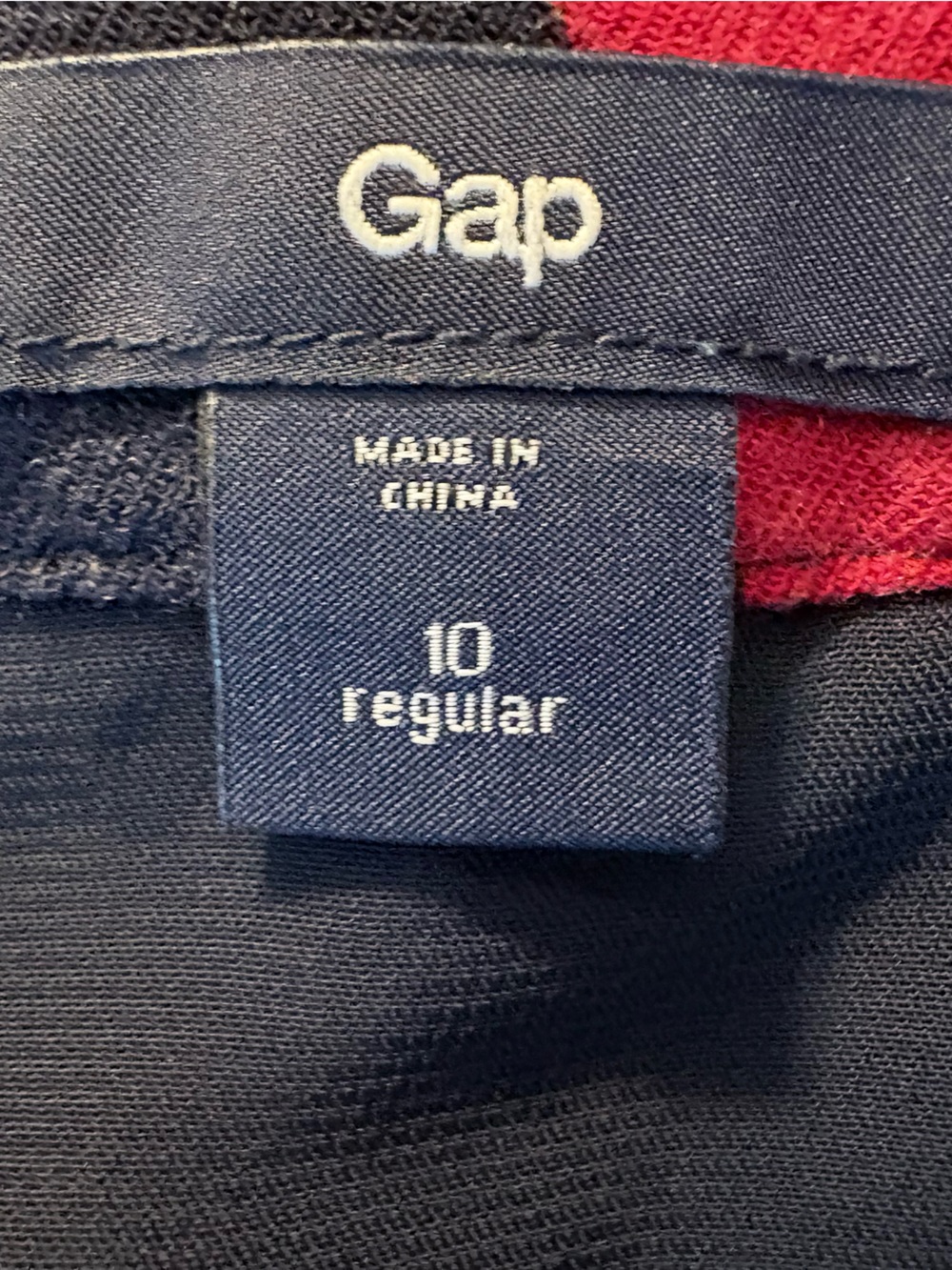 Vintage Gap Navy Red Geometric Block Print Pleated Mini Skirt Size 10 Regular - Picture 6 of 8